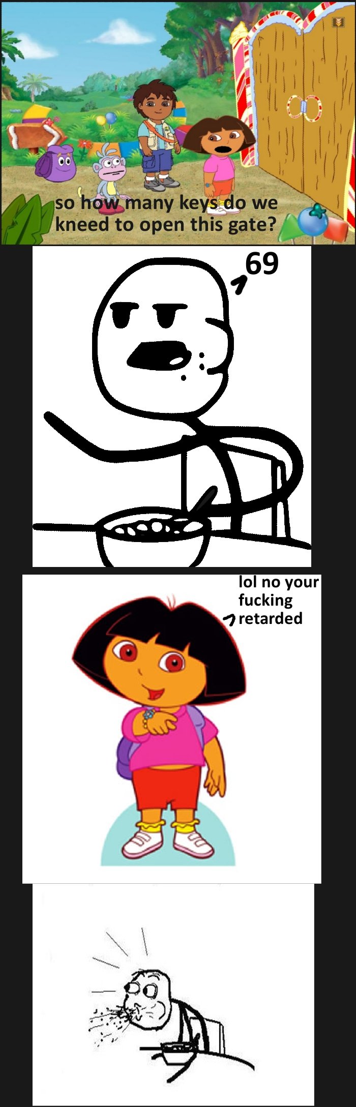 Dora VS Cereal Guy