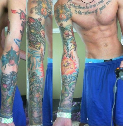 Epic Pokemon Sleeve Tattoo