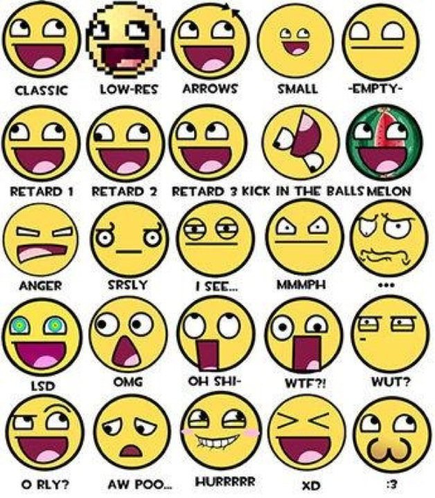 Evolution of smileys