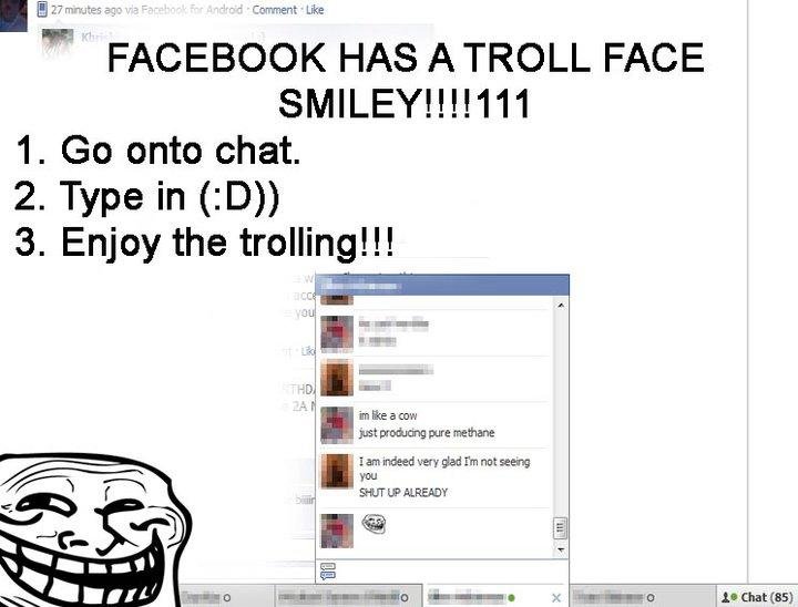 Facebook Now Has the Trollface!