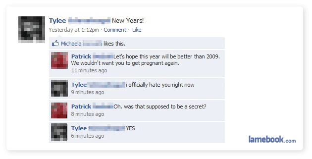 Facebook #1: New Years and Pregnancy.