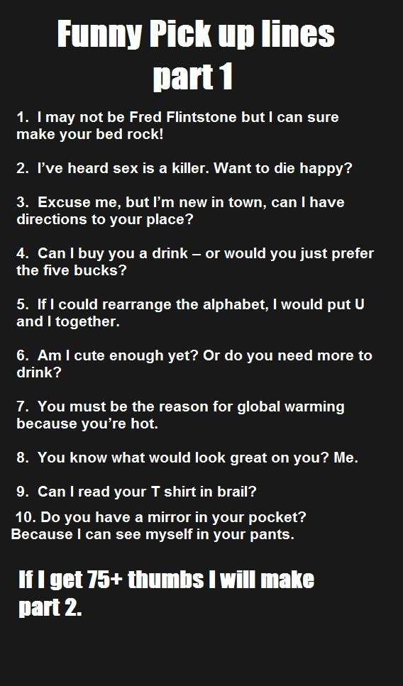 Funny Pickup lines Part 1