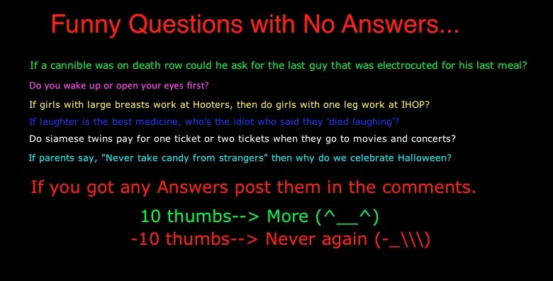 Funny Questions
