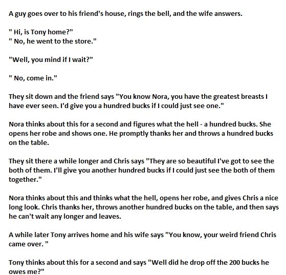Funny story (Worth the read)
