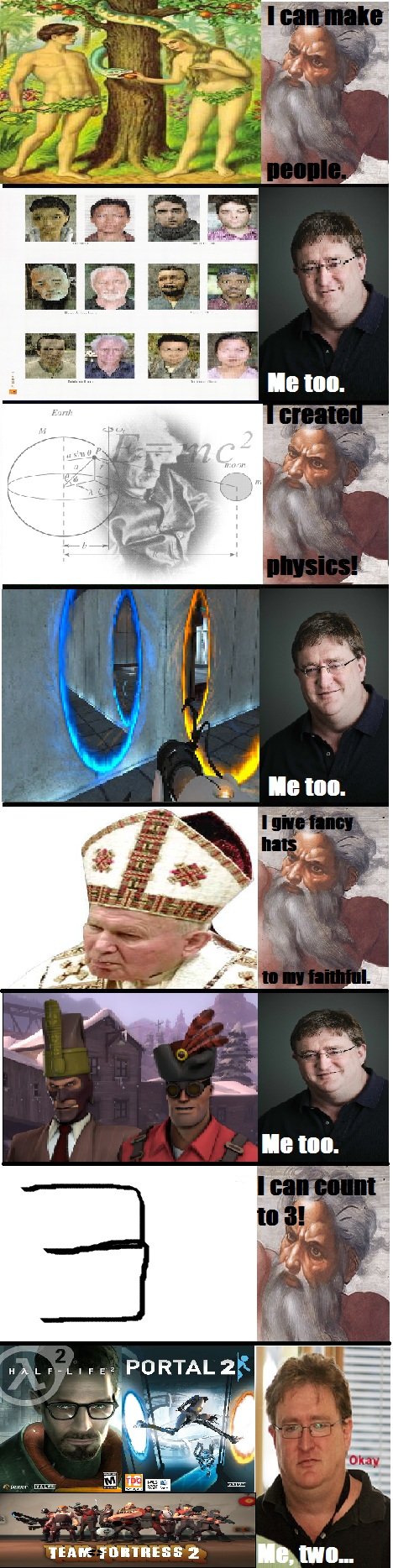 God vs. Gabe Newell