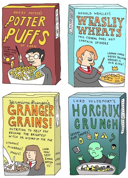 cereal box book report harry potter