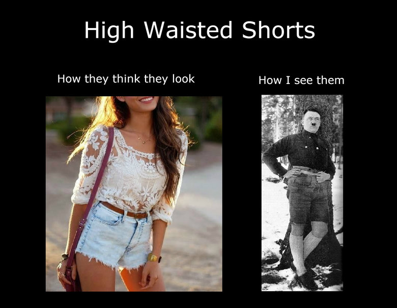 High waisted shorts