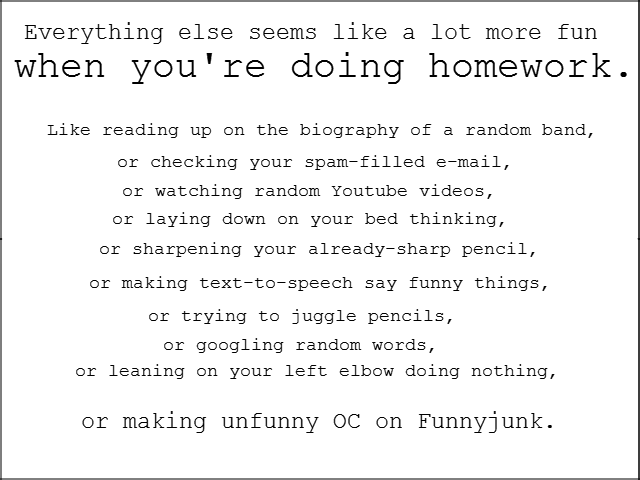 funny definition of homework