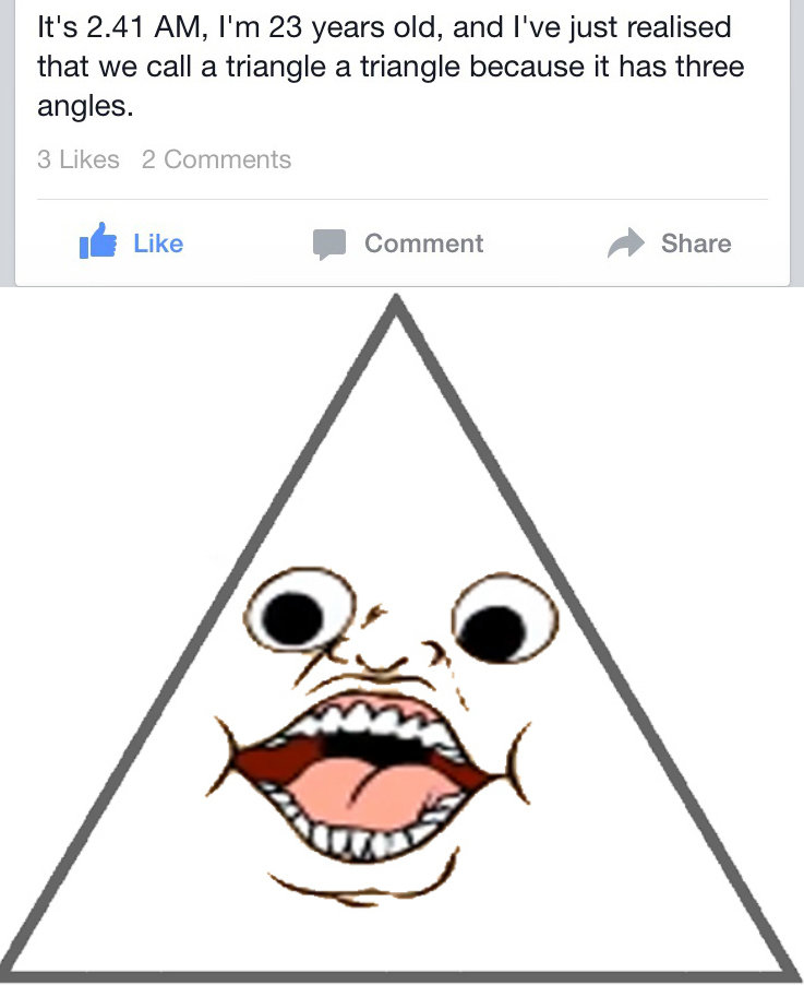 I knew that by looking at TRIangle.