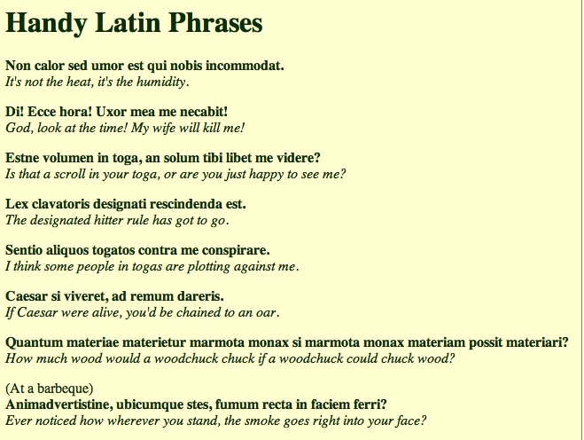 Important Latin Stuff