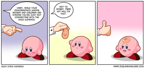 This is like, what, the third time Kirby's been used as a boob