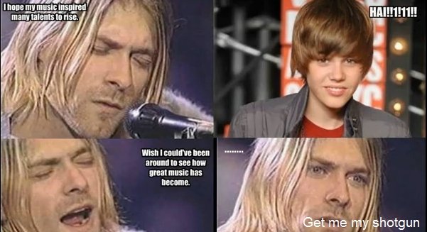 Kurt Cobain Vs Justin Bieber