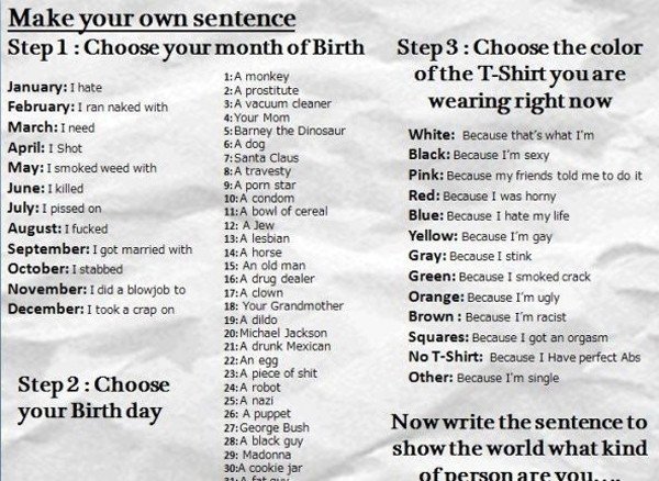 Make Your Own Sentence