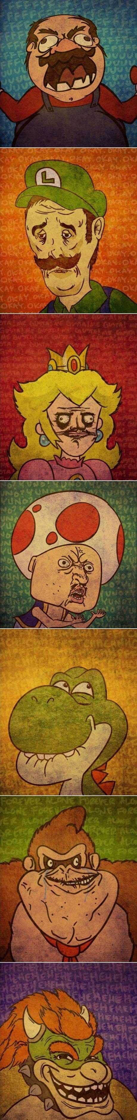 Mario Meme Faces.
