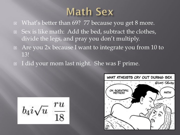 Adult humor sex like math naughty sexuality quiz dirty jokes t shirt greeting card by iwbshqsi