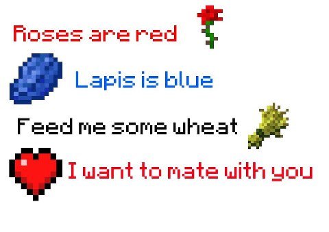 Minecraft Love Poem