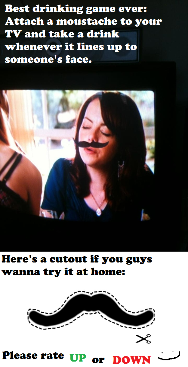 Mustache Drinking Game