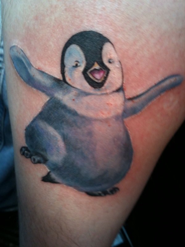 free happy feet tattoo