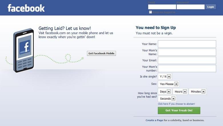 New Facebook Login Layout