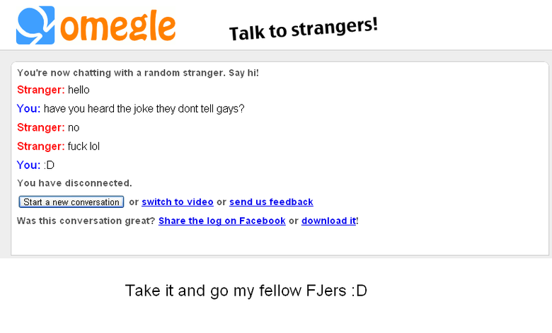 To strangers talk gay Omegle: Talk