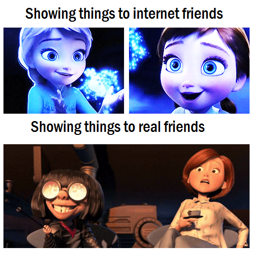 Online friends VS Real life friends