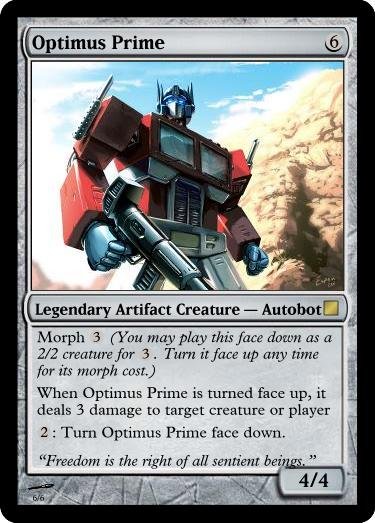 Optimus Prime MTG Card