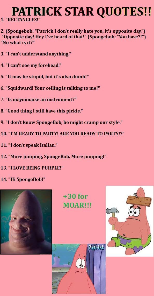 Patrick star quotes!
