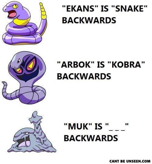 Pokemon Names Backwards