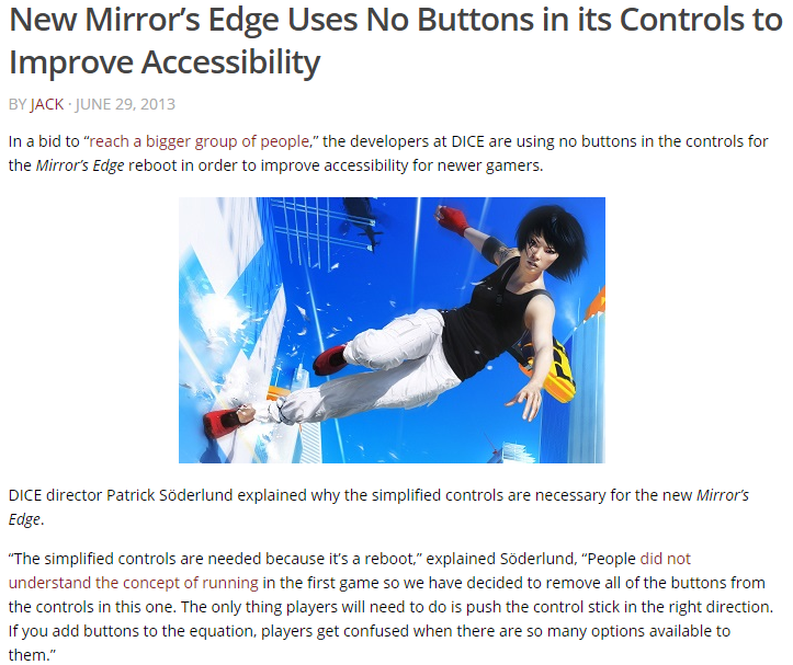 mirrors edge controls