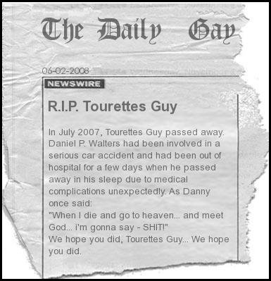 did tourettes guy die