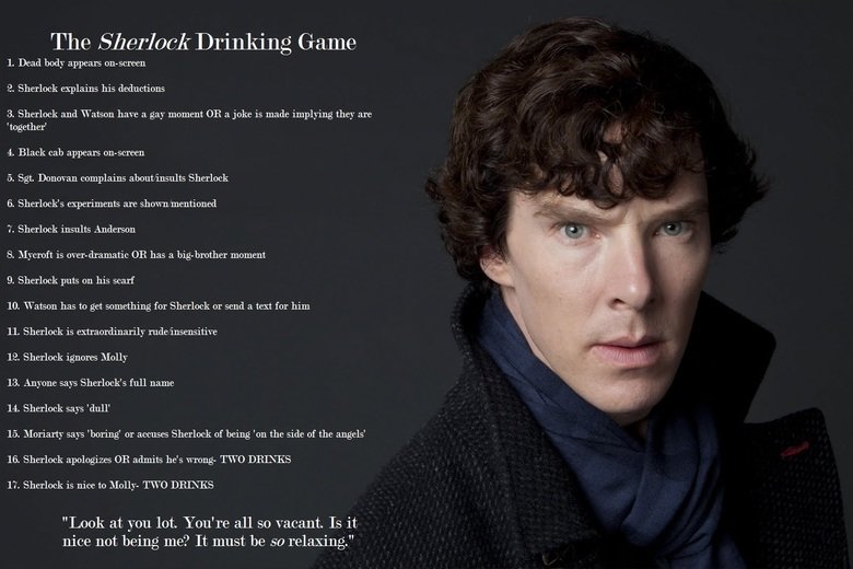 Sherlock Drinking Game
