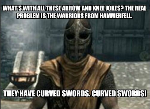 curved swords skyrim meme