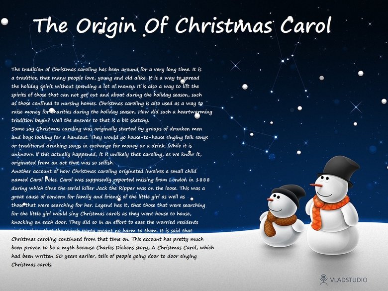 the origin of christmas carol