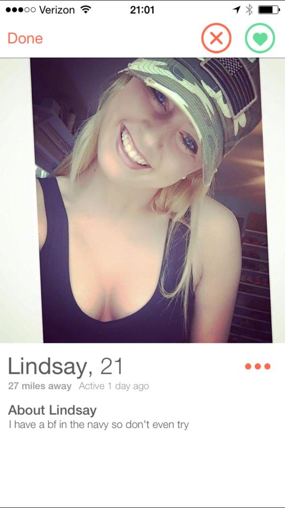 Then why you on tinder?