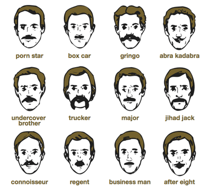 Types of mustaches