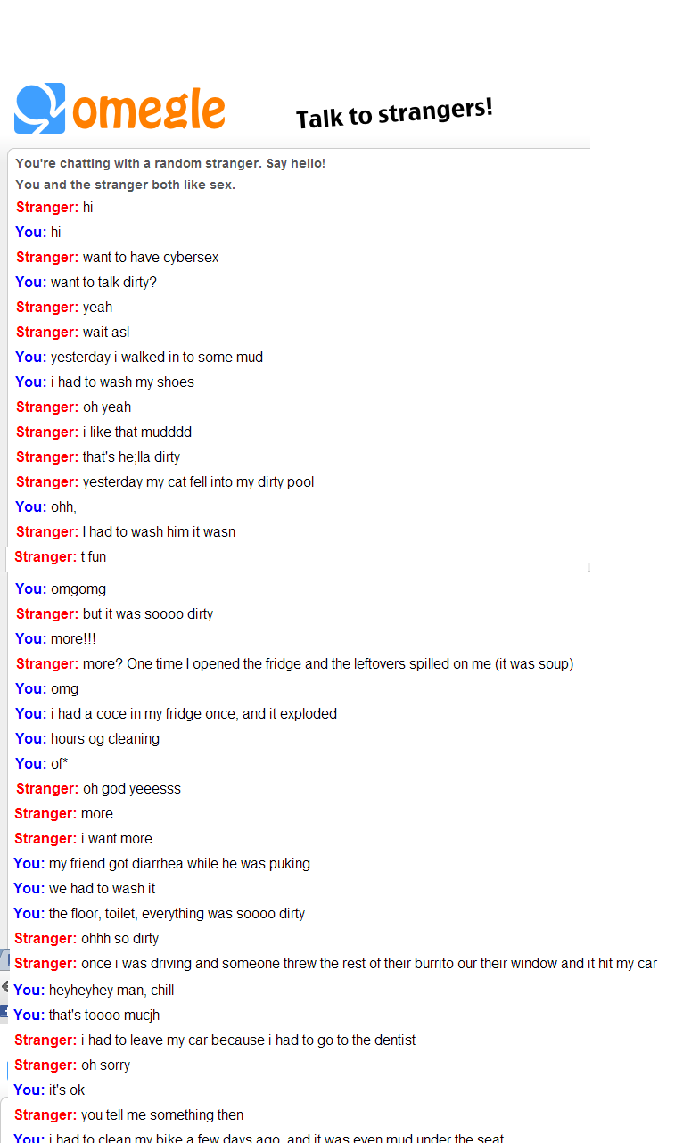 Omegle dirty chat logs