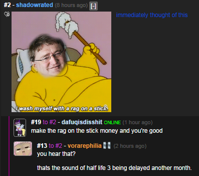 What does admin think of Gaben?