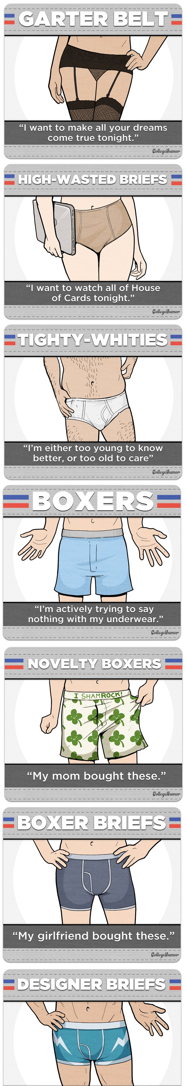 What you're saying with your underwear