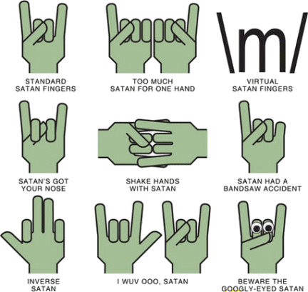 satanic hand symbols and their meanings